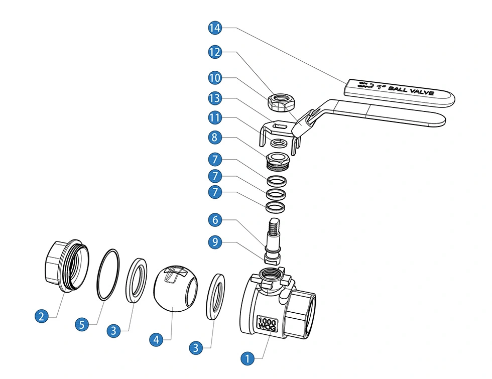 2PC Ball Valve with Locking Device
