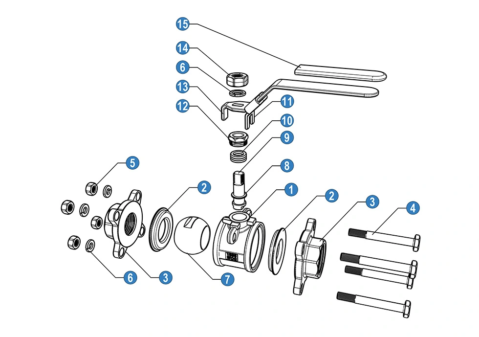 3PC Lockable Ball Valve